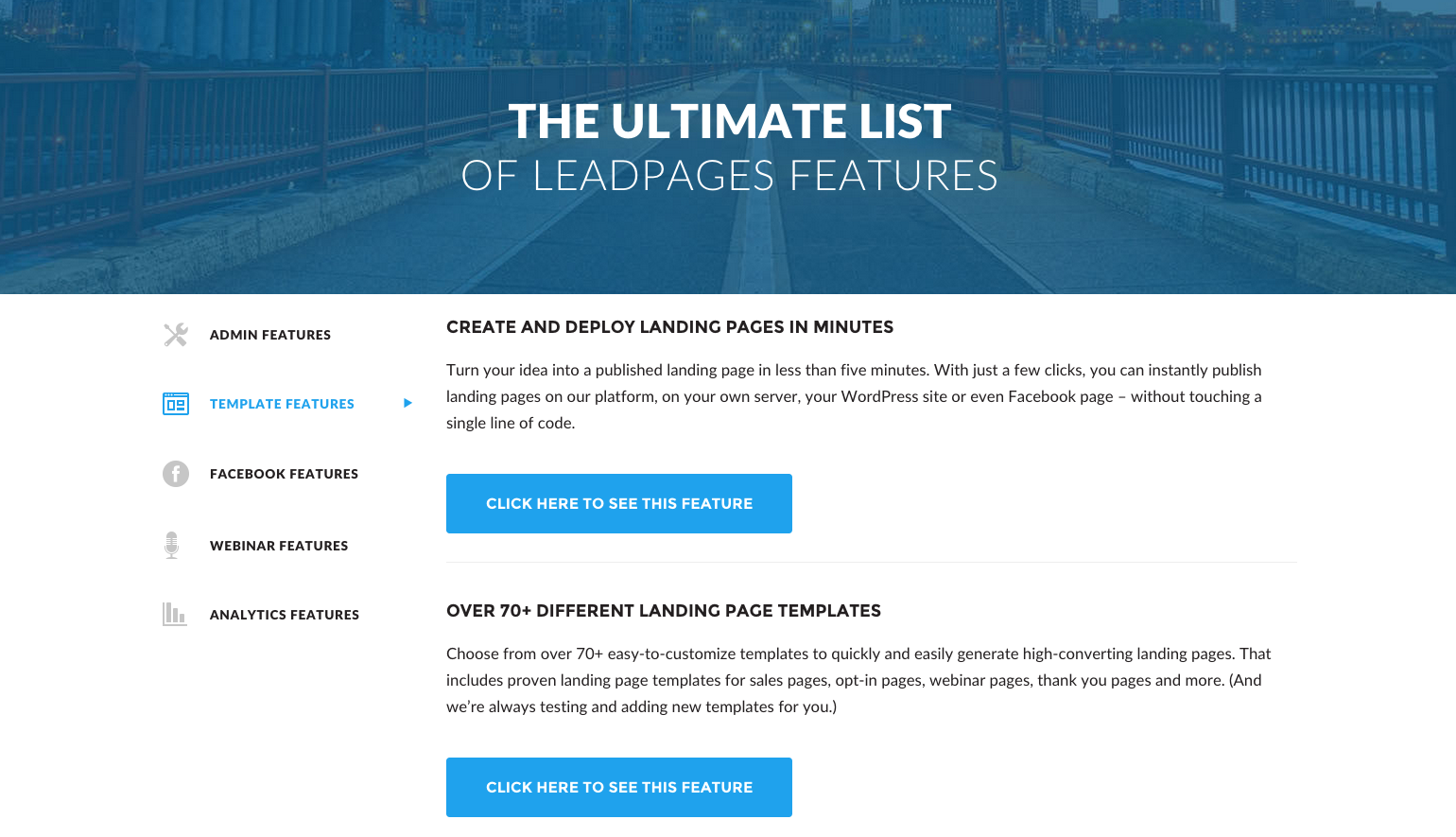 LeadPages features