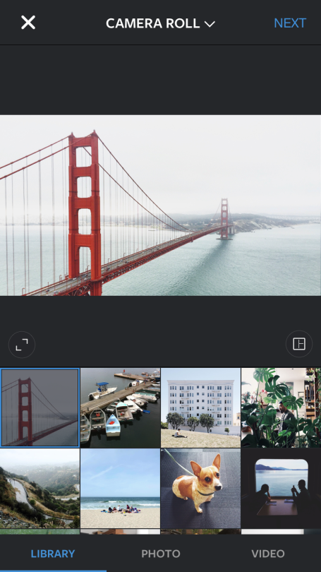Instagram landscape and portrait modes