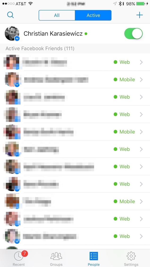 facebook messenger login another account iphone