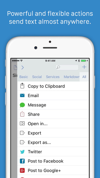 Drafts App - Send to Social Media