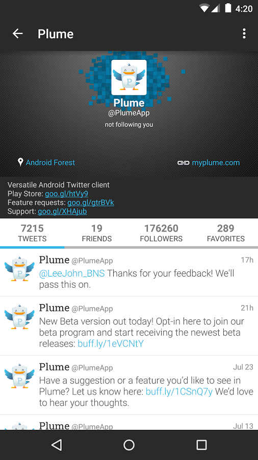 Plume - Android