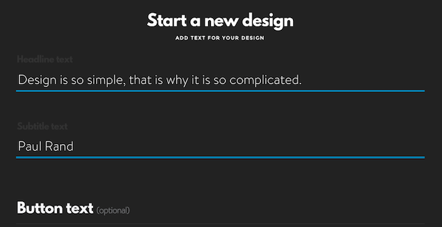 Automatically create designs with DesignFeed