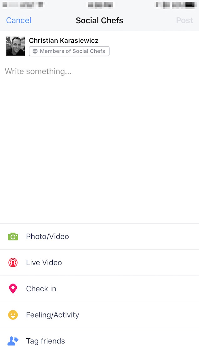 Facebook Groups Post with Live Video