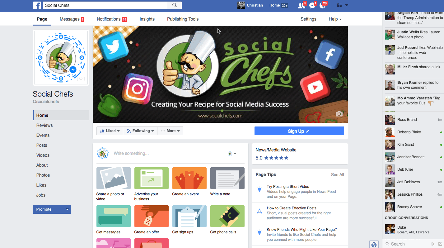 Facebook Page job postings - animated GIF