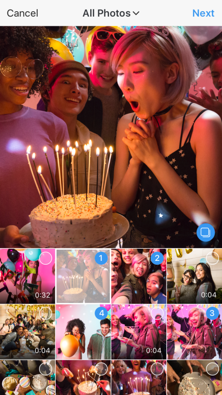 Share multiple Instagram photos and videos