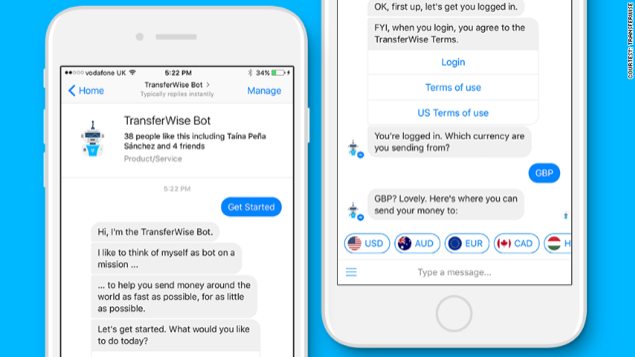 TransferWise Messenger Chatbot