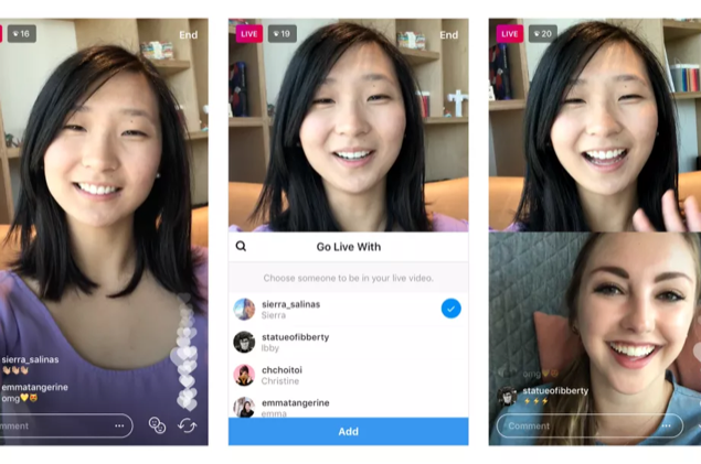 Instagram split-screen live video