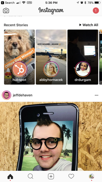 Larger preview of Instagram Stories