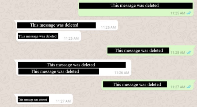 Delete WhatsApp messages