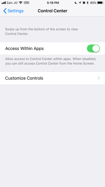 How to customize your iOS control center