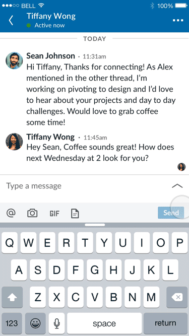 Larger compose box in LinkedIn messaging