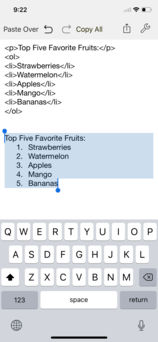 Clean Text - iOS